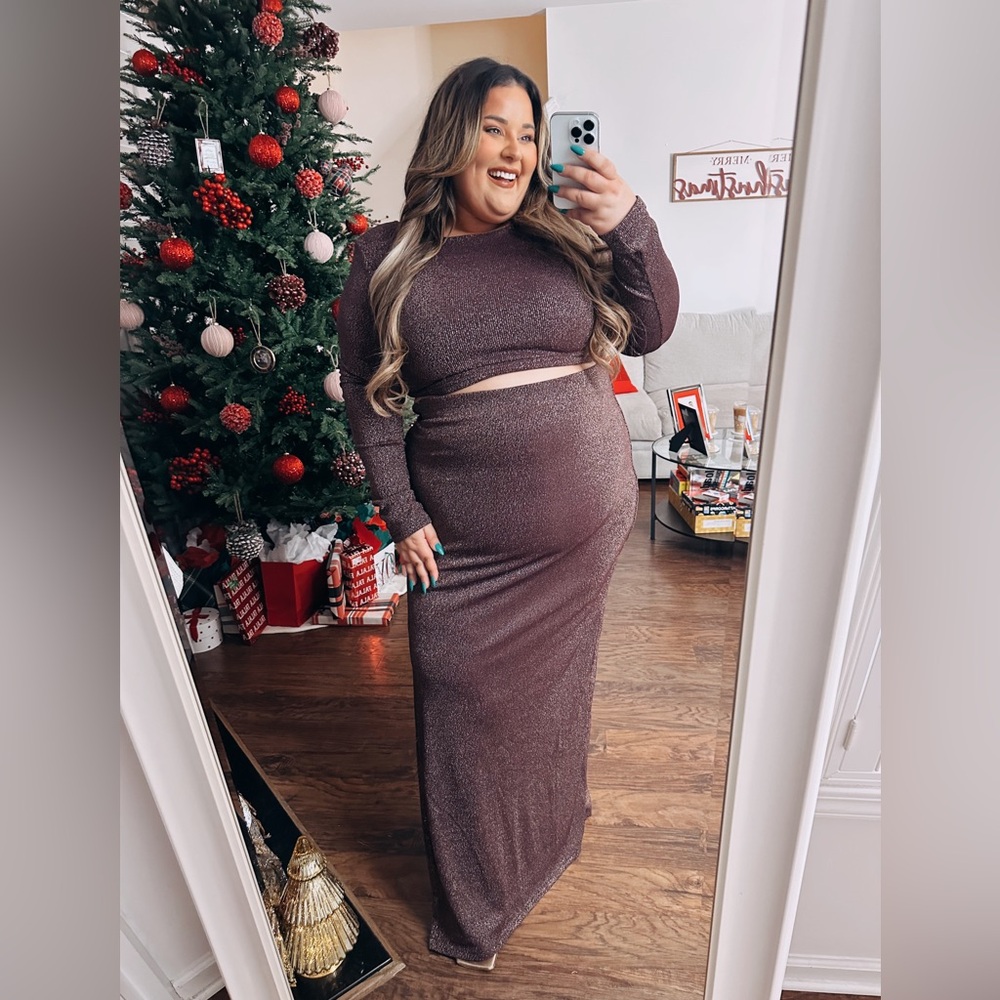 REVOLVE Shimmering Purple Two-Piece Dress
